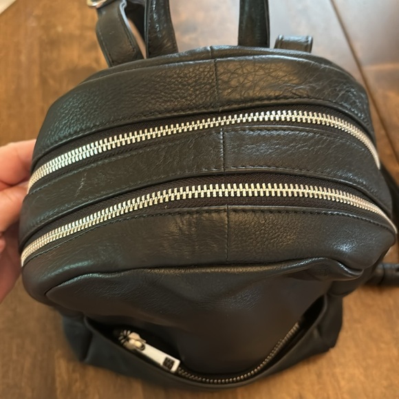 Still Nordic Black Leather Backpack - Picture 2 of 12